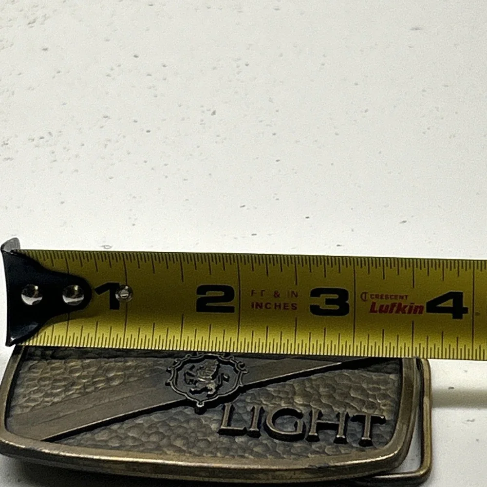 Vintage‎ Stroh Light Beer Belt Buckle Made In USA RJ Roberts